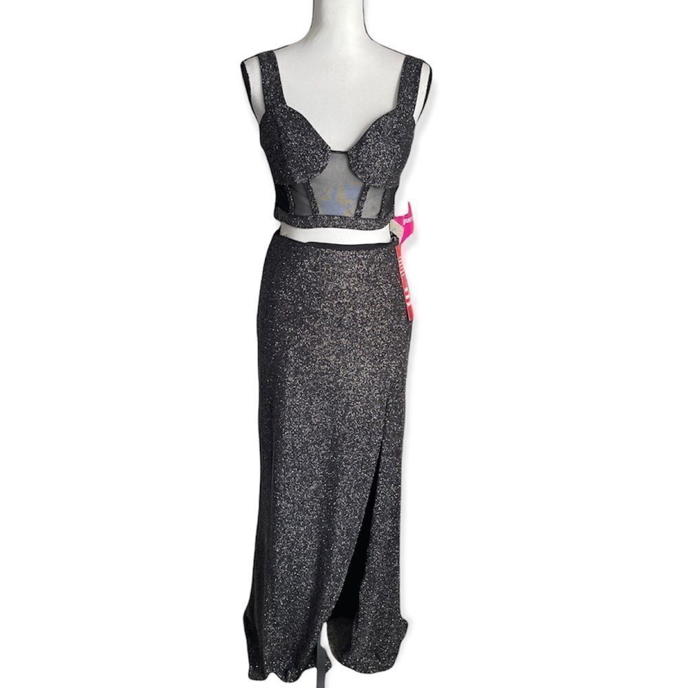 Crystal Doll 2 piece formal maxi dress set